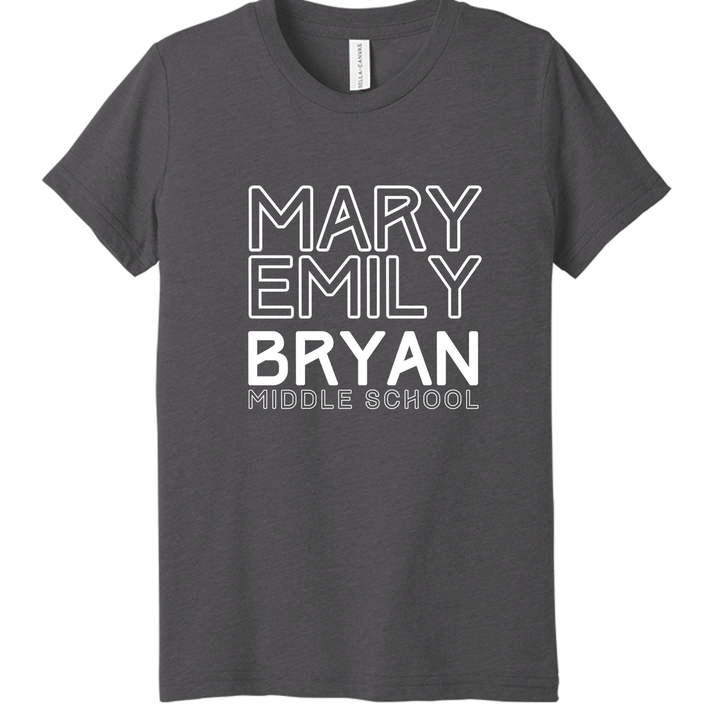 Solid Dark Grey Triblend - 3413Y - FRONT