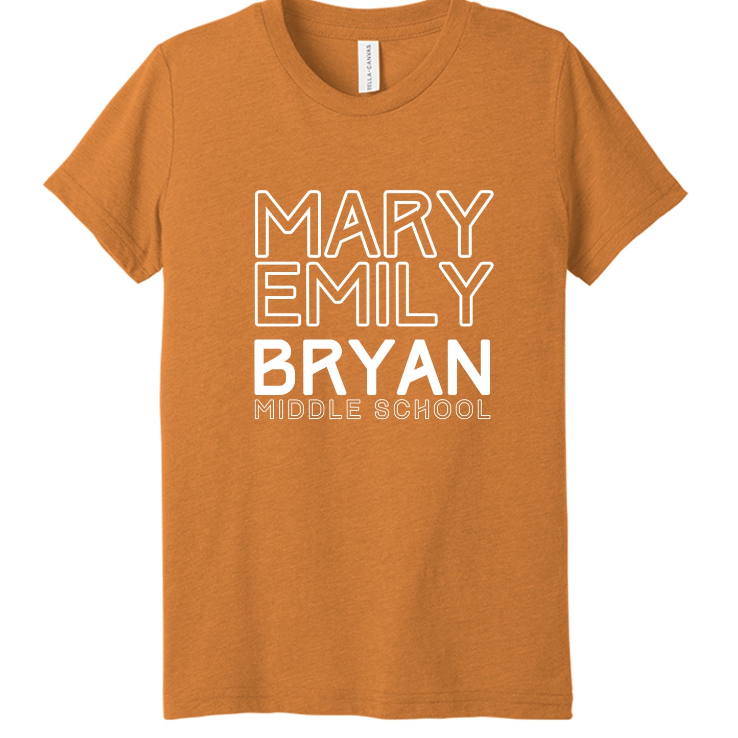 Orange Triblend - 3413Y - FRONT